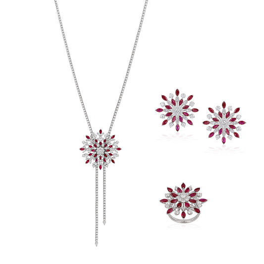 Diamond Ruby Zip Necklace
