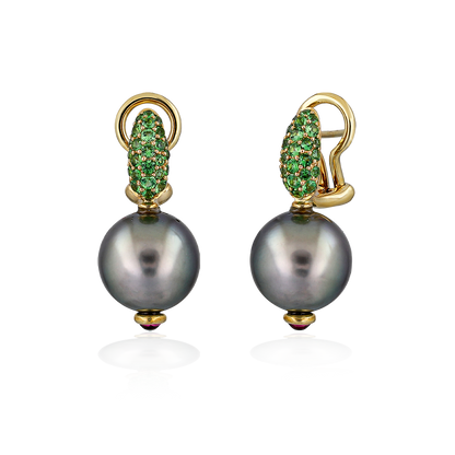 Gray Pearl Earrings