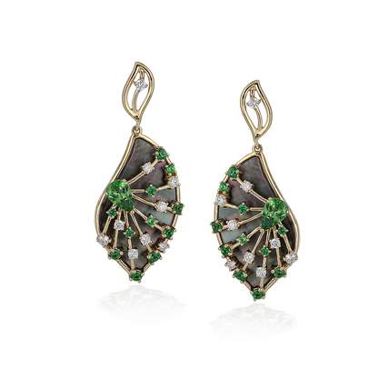 Diamond Leaf Earring