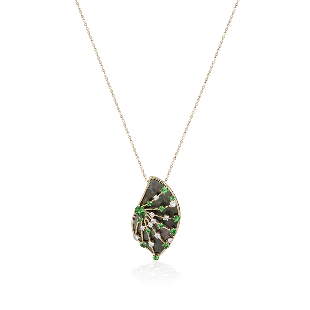 Diamond Leaf Pendant