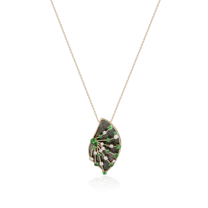 Diamond Leaf Pendant
