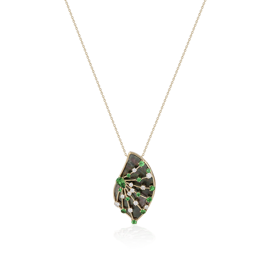 Diamond Leaf Pendant