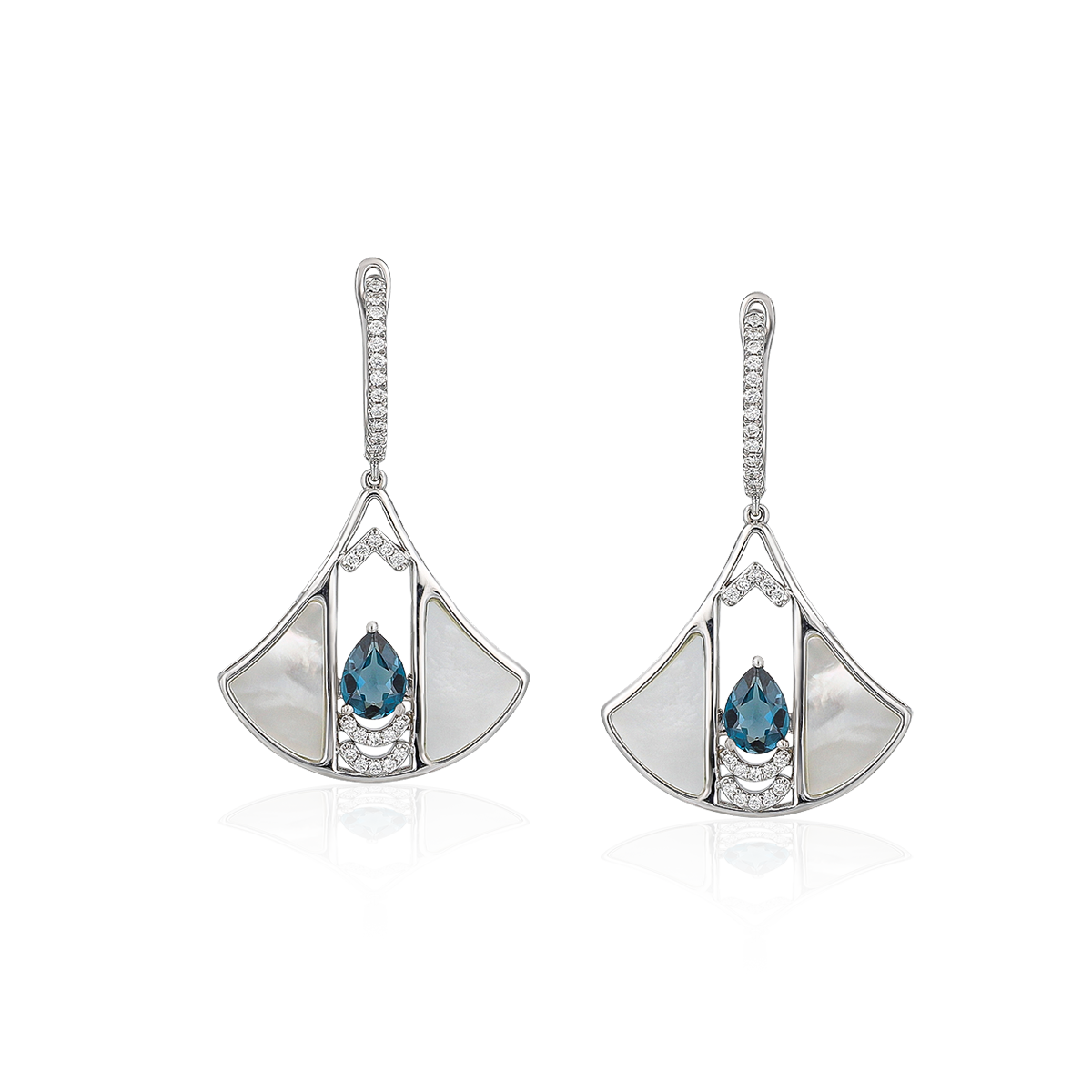 Diamond & Mother of Pearl Earrings