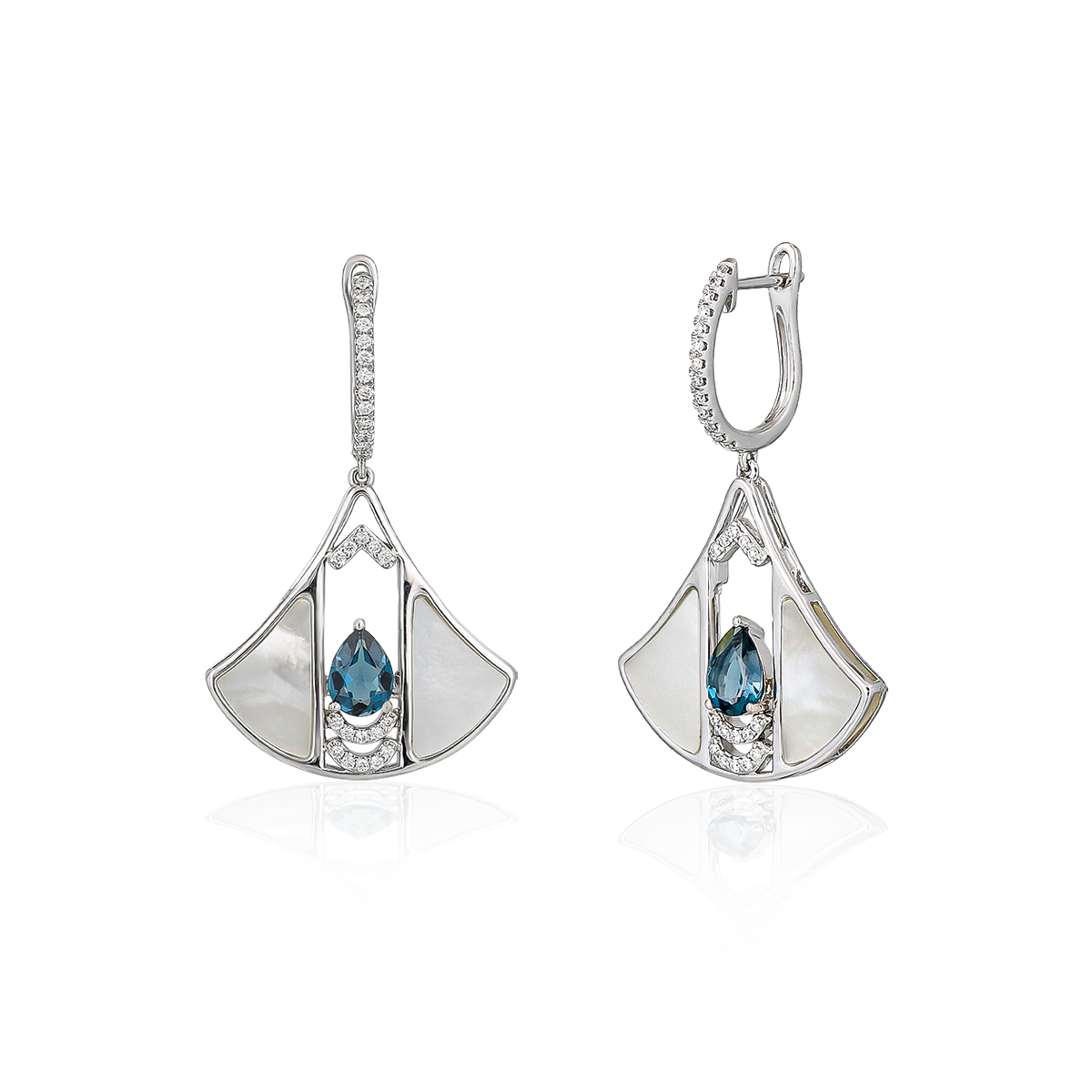 Diamond & Mother of Pearl Earrings