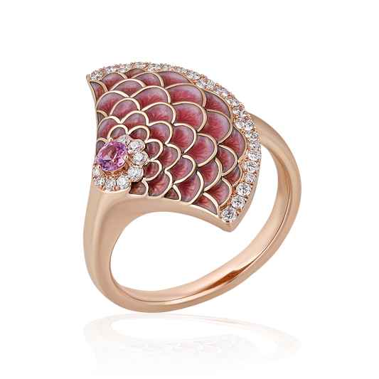 Diamond & Pink Sapphire Ring