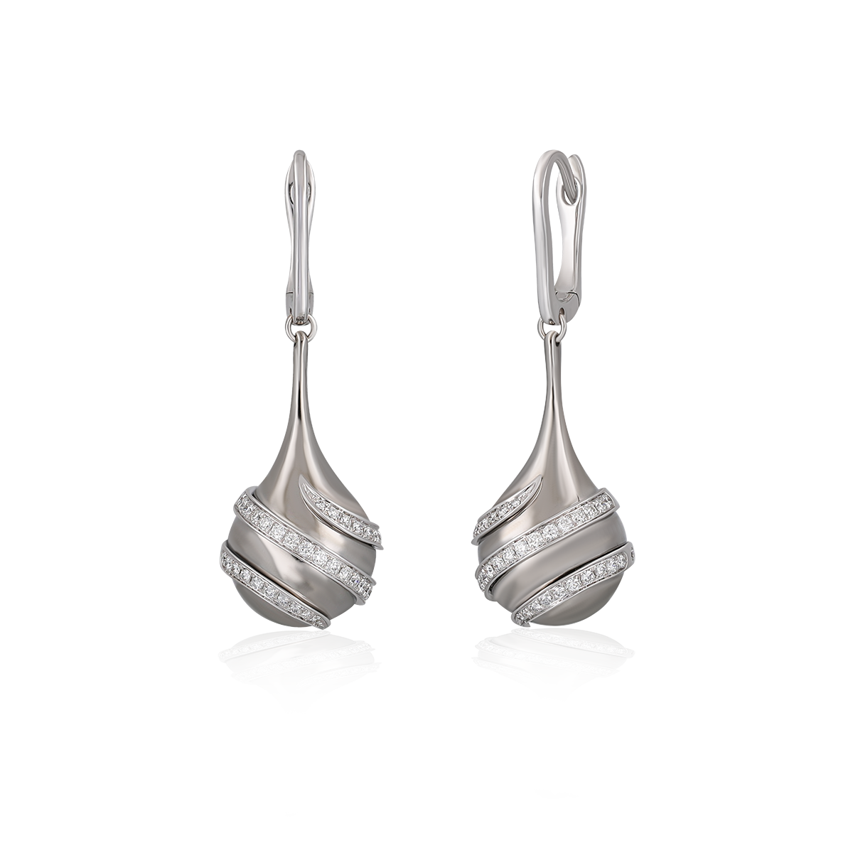 Diamond & Titanium Earrings