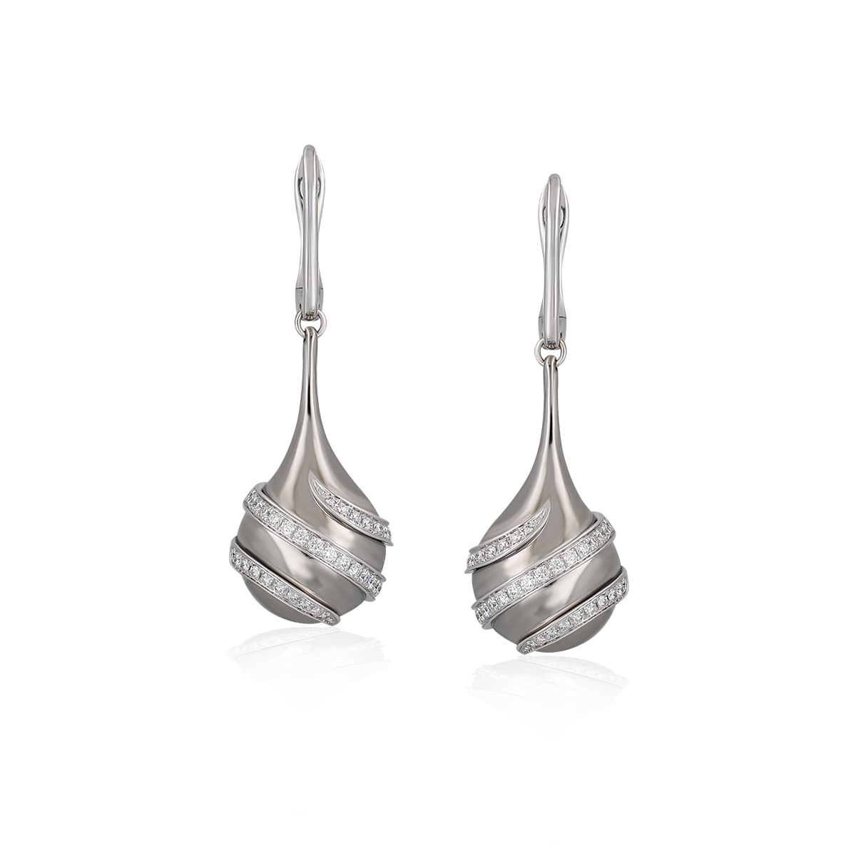 Diamond & Titanium Earrings