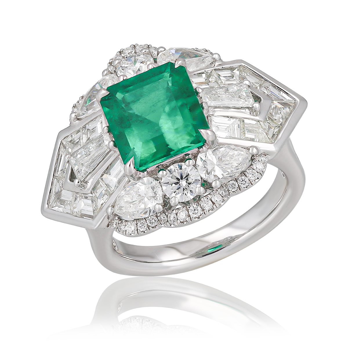 Diamond & Emerald Ring
