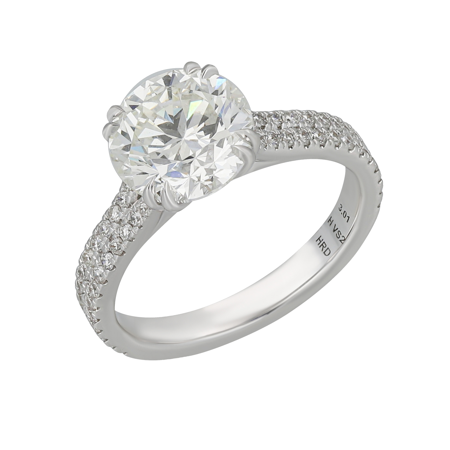 Round Brilliant Diamond Solitaire Ring — HRD Certified