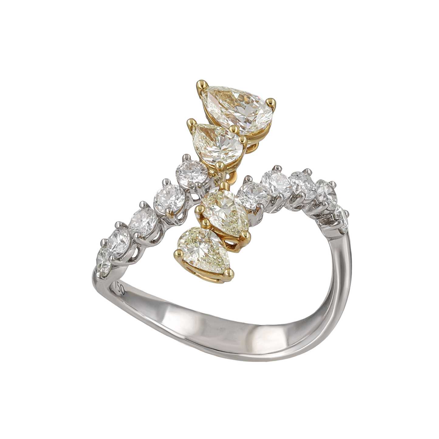 Certified Pear Diamond Half Set