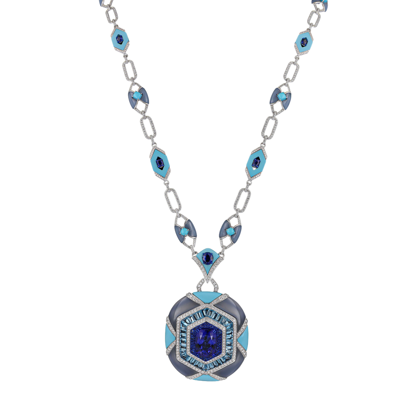 Long Art Deco Style Chain