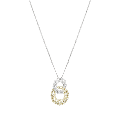 White & Yellow Diamond Necklace