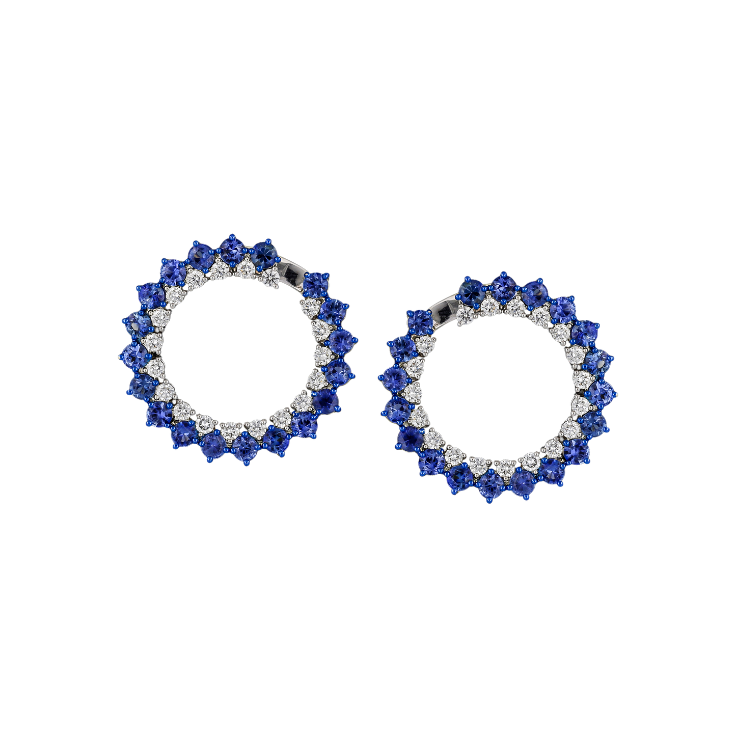 Diamond & Sapphire Hoops
