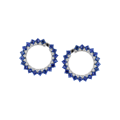 Diamond & Sapphire Hoops