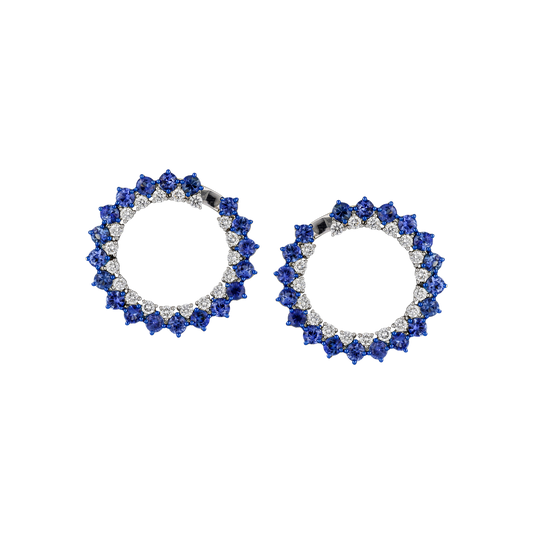 Diamond & Sapphire Hoops