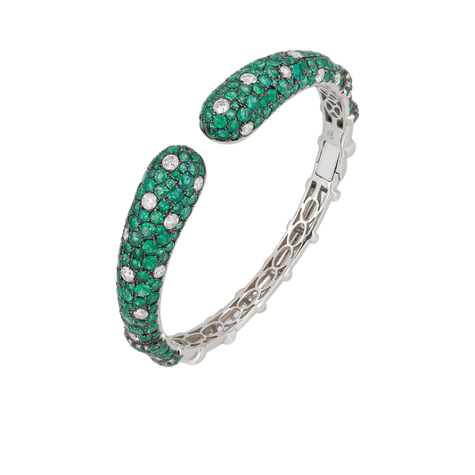 Emerald & Diamond Bangle