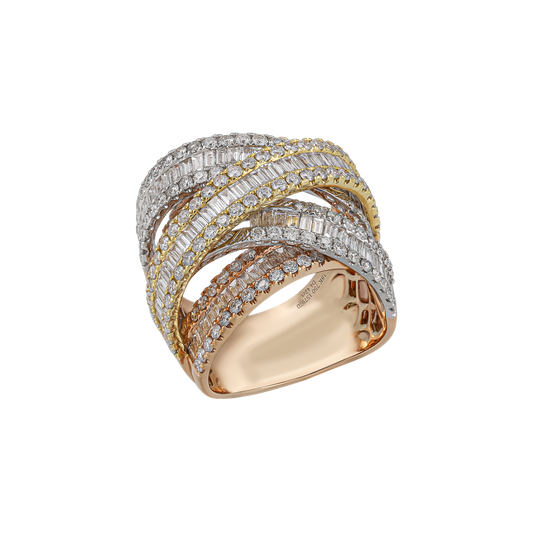 Criss Cross Diamond Ring