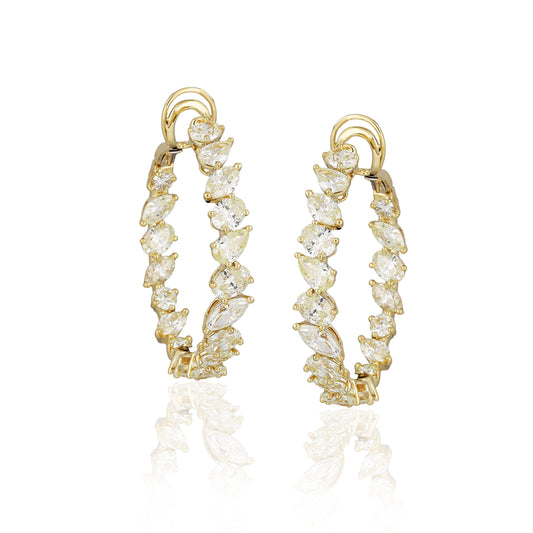 Fancy Yellow Diamond Drop Earrings