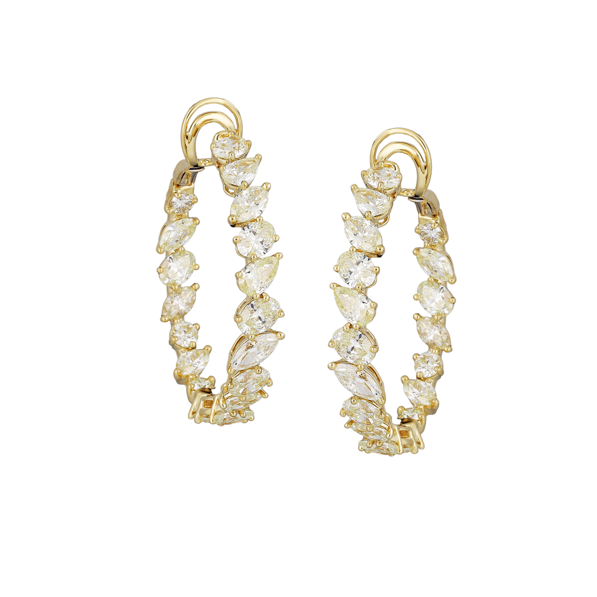 Fancy Yellow Diamond Drop Earrings