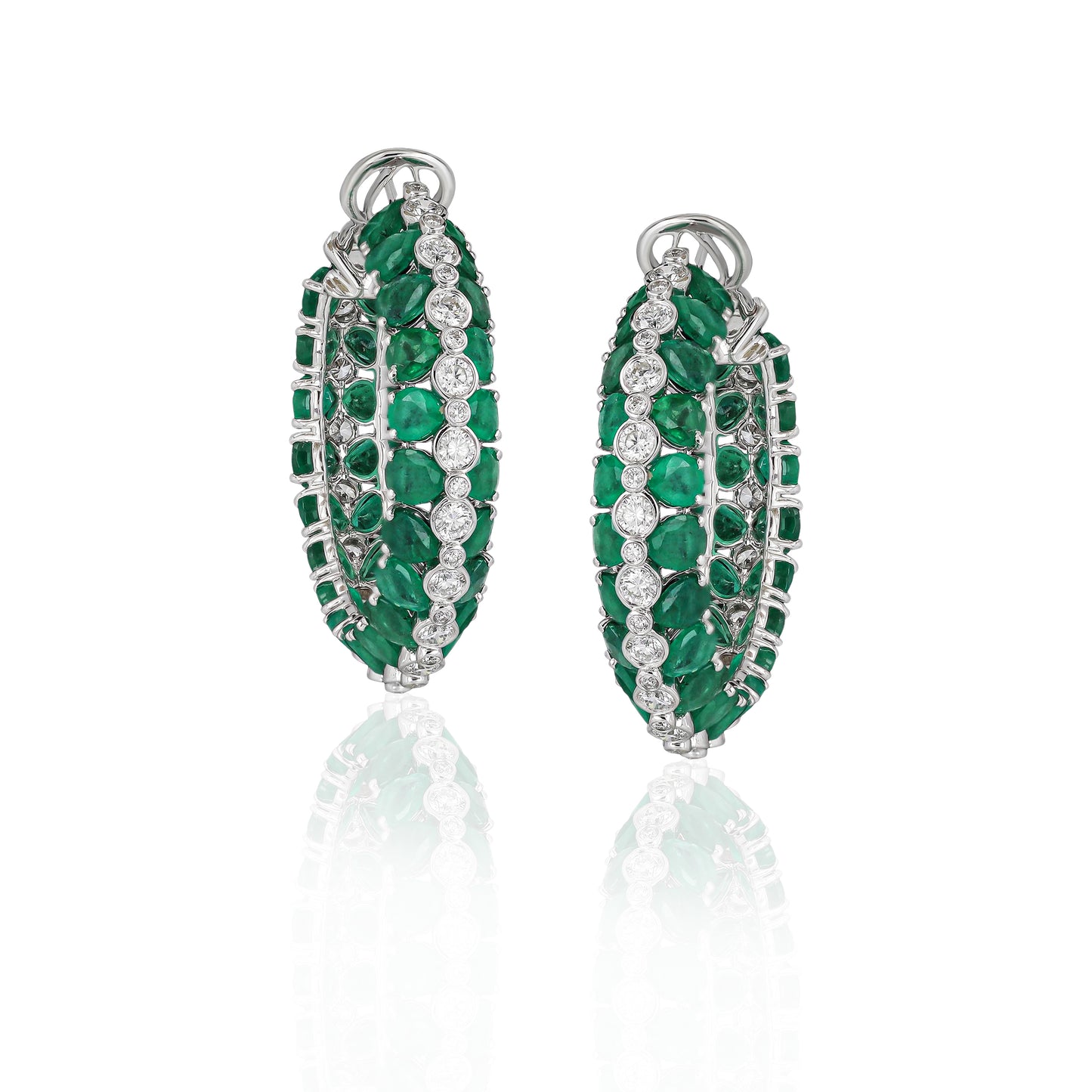 Emerald & Diamond Drop Earrings