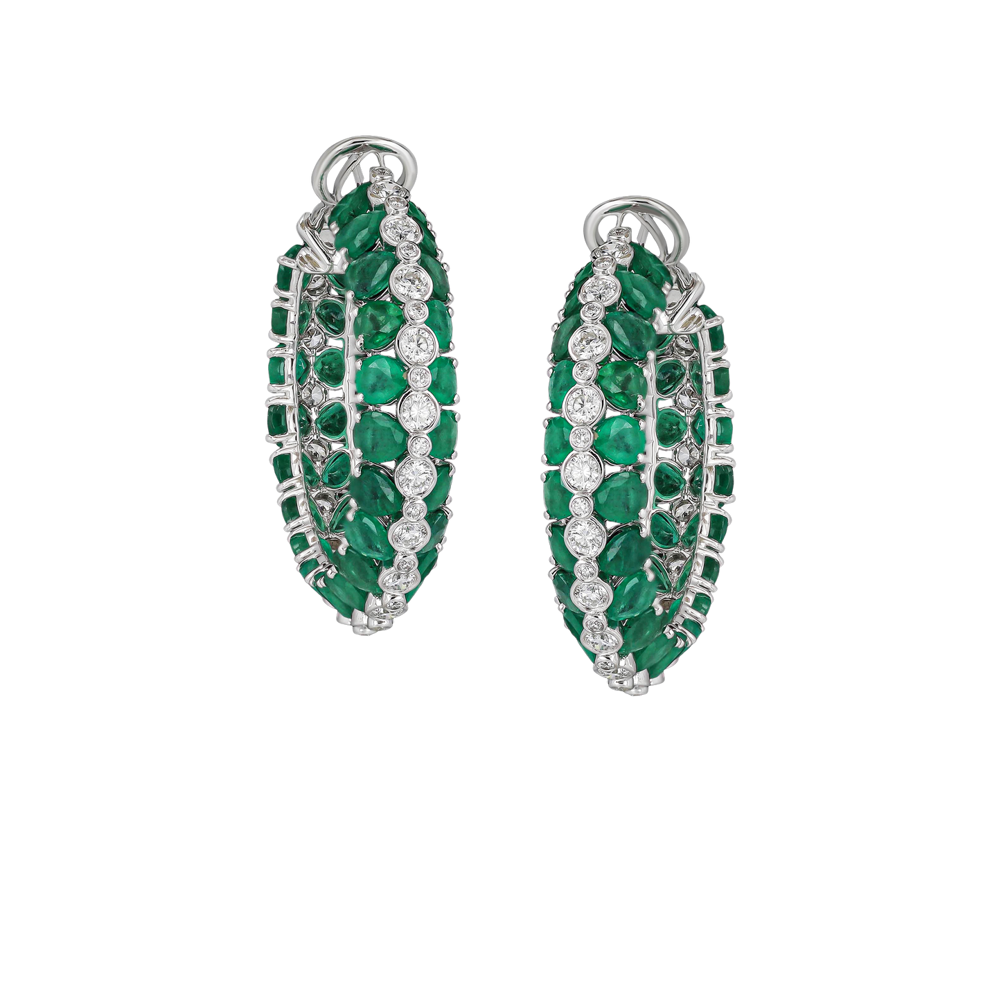 Emerald & Diamond Drop Earrings