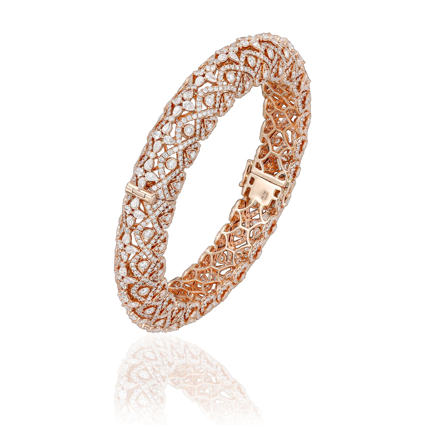 Diamond Bangle in Rose Gold