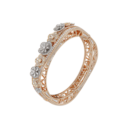 Floral Diamond Bangle