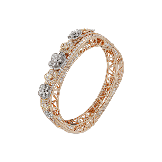 Floral Diamond Bangle