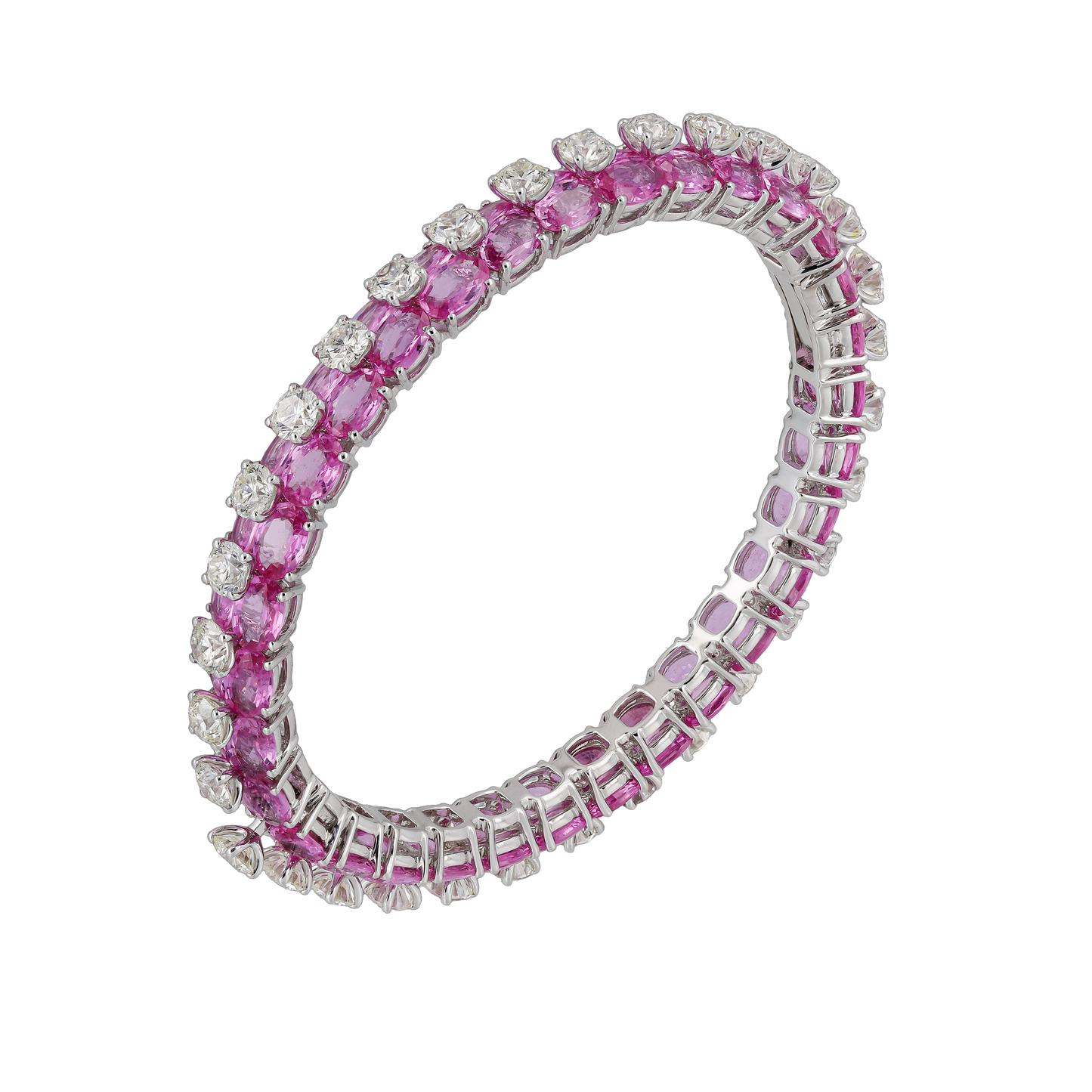 Sapphire & Diamond Statement Bangle