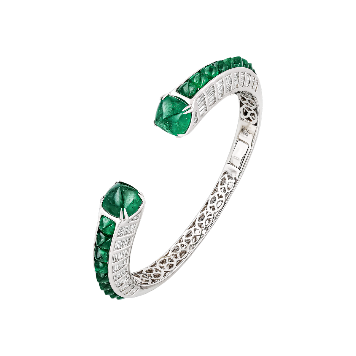 Diamond & Emerald Bangle