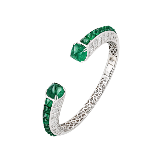 Diamond & Emerald Bangle