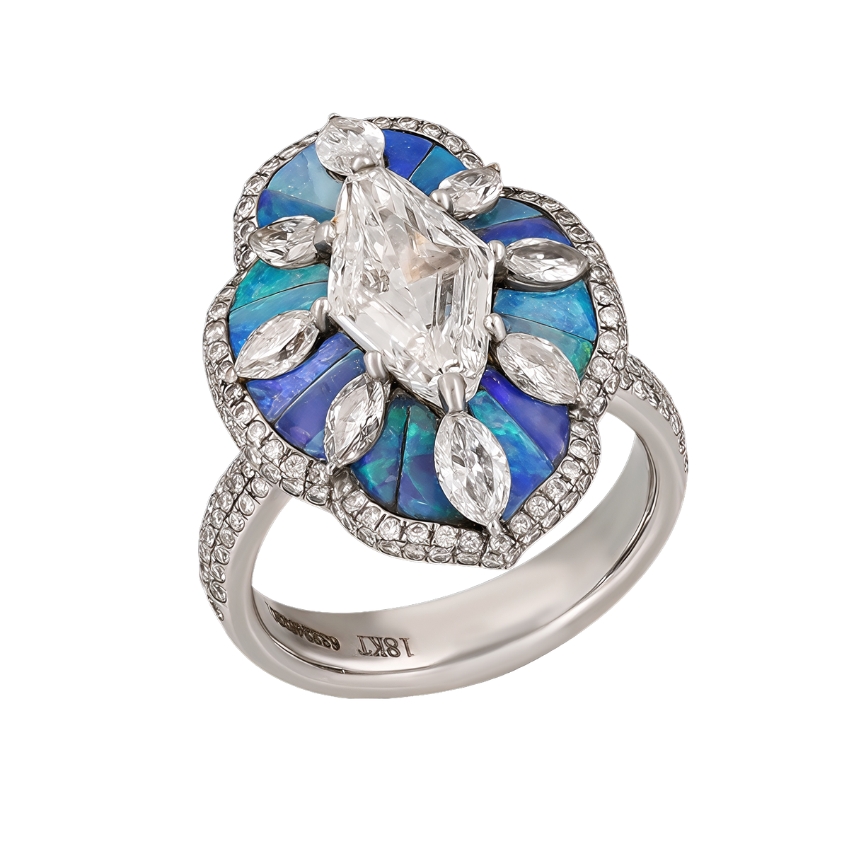 Diamond & Opal Ring