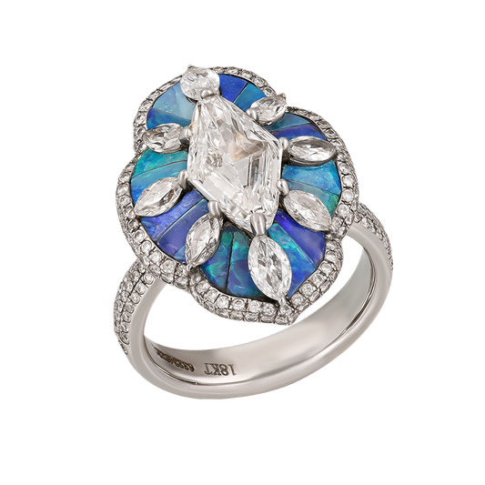 Diamond & Opal Ring