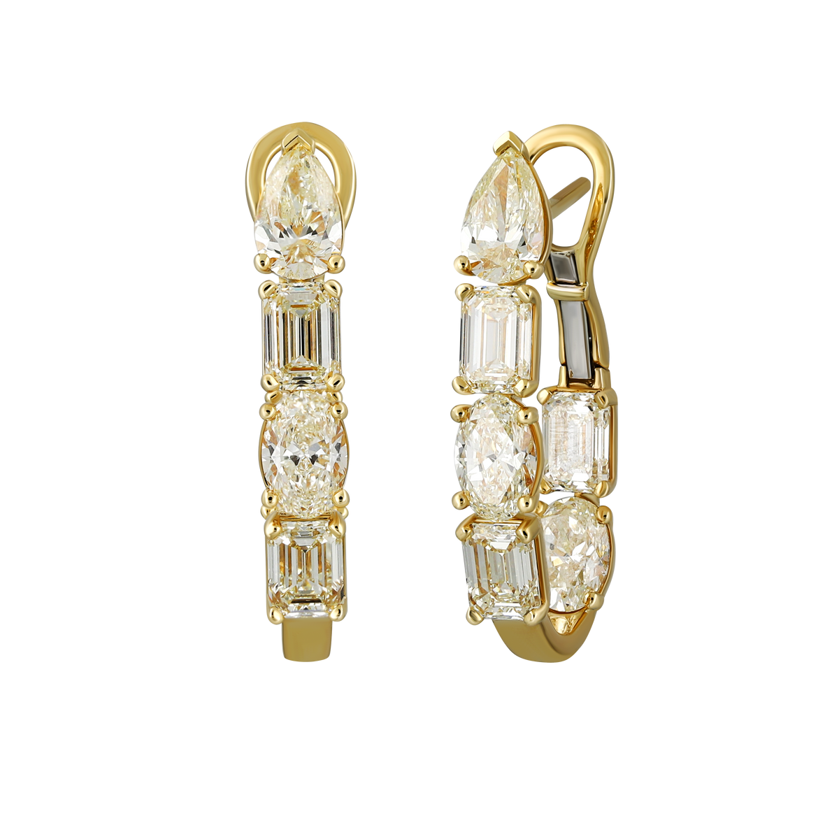 Emerald & Oval Diamond Drop Earrings – Al Anwaar Jewellers