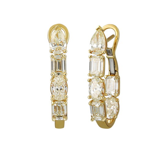 Emerald & Oval Diamond Drop Earrings – Al Anwaar Jewellers