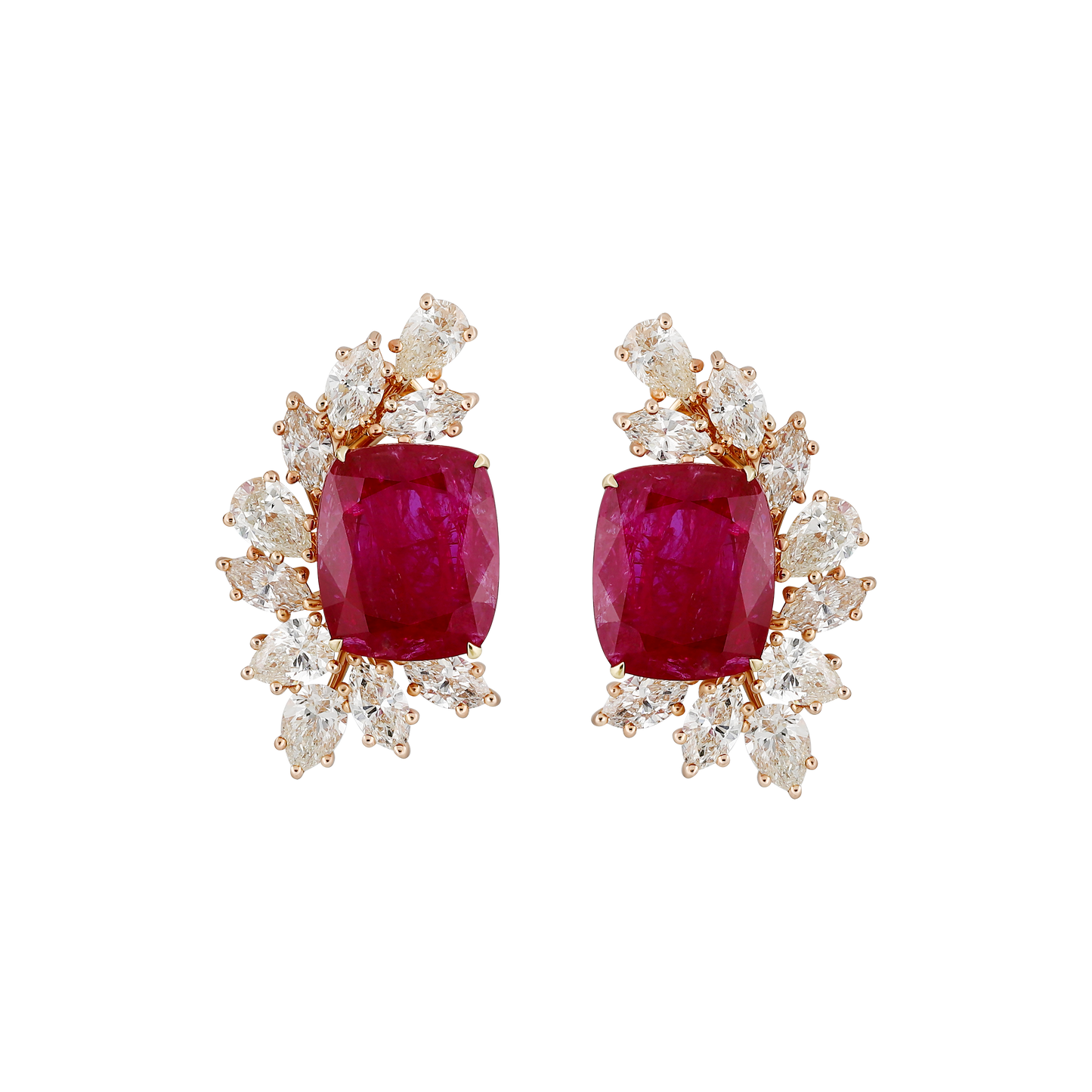 Diamond & Ruby Earrings