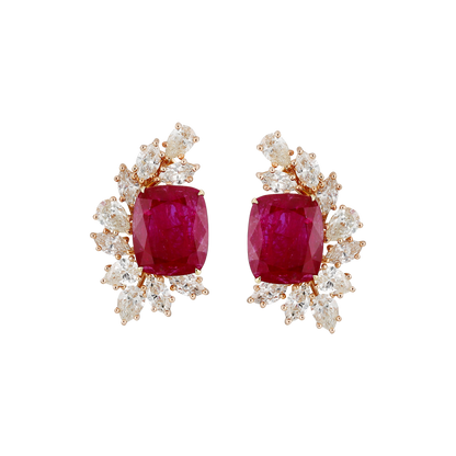 Diamond & Ruby Earrings