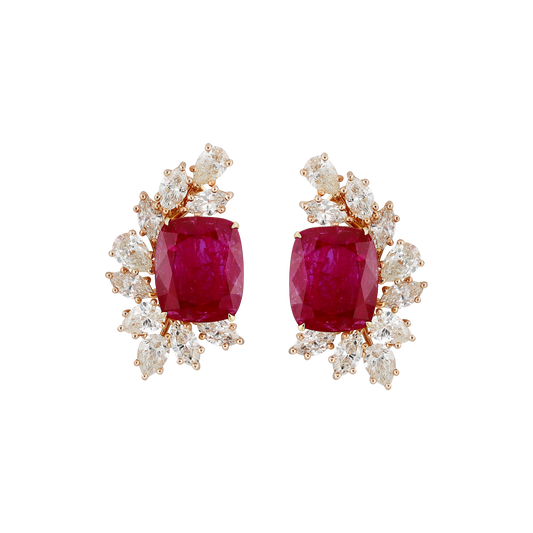 Diamond & Ruby Earrings