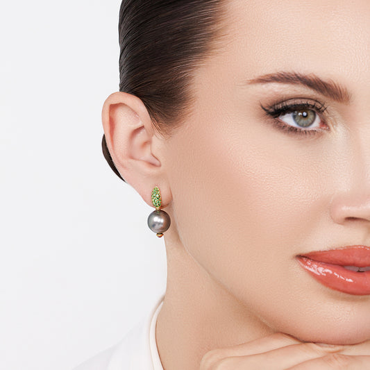 Gray Pearl Earrings