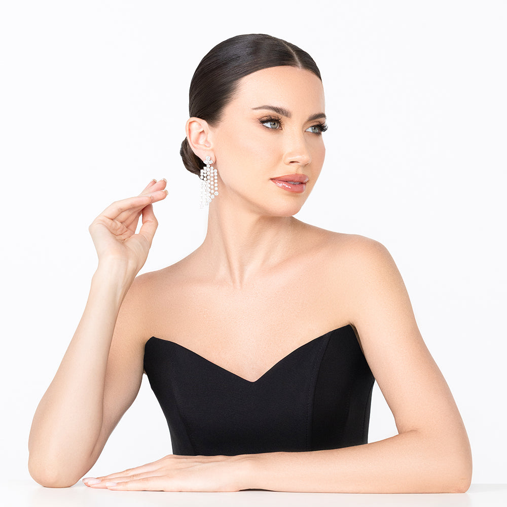 Dangling Solitaire Earrings