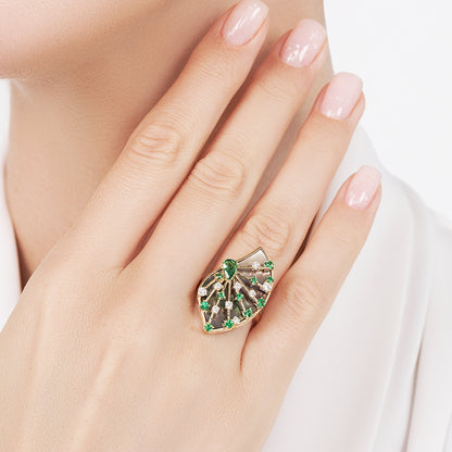 Diamond Leaf Ring