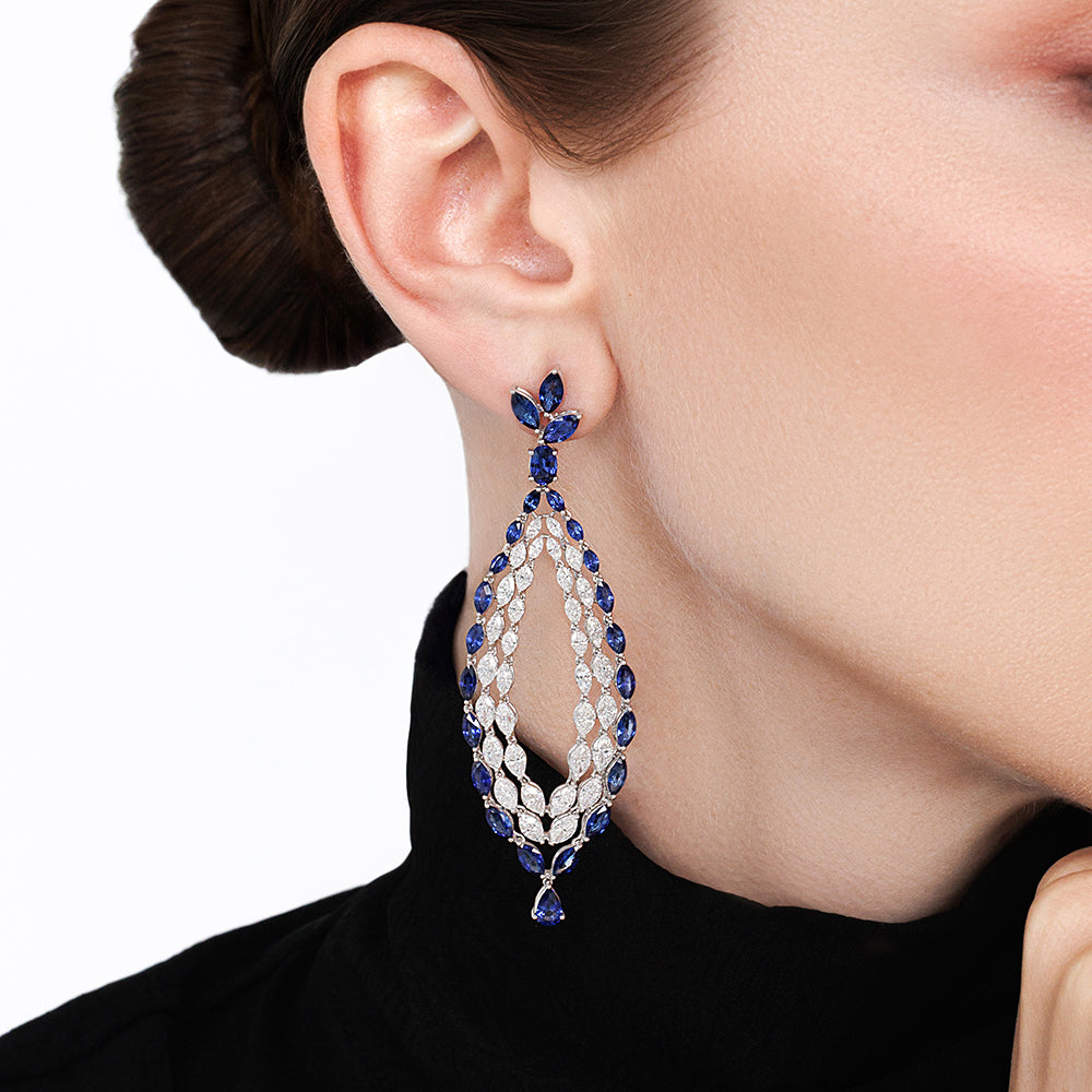 Oval Diamond Hoops