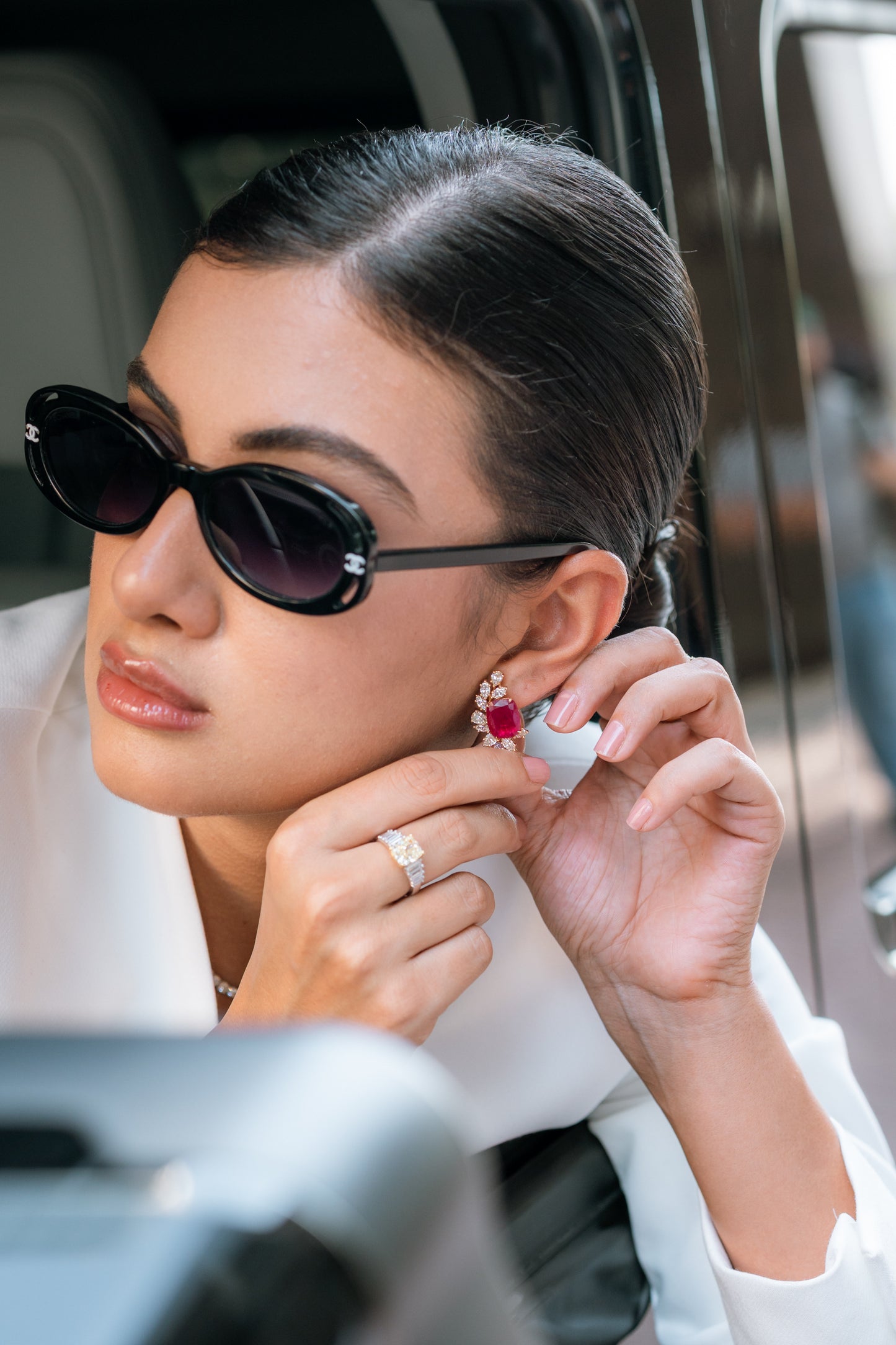 Diamond & Ruby Earrings