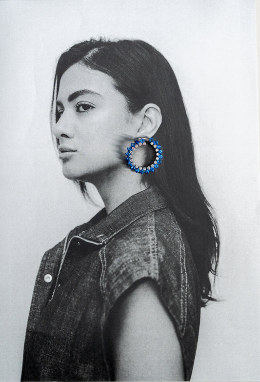 Diamond & Sapphire Hoops